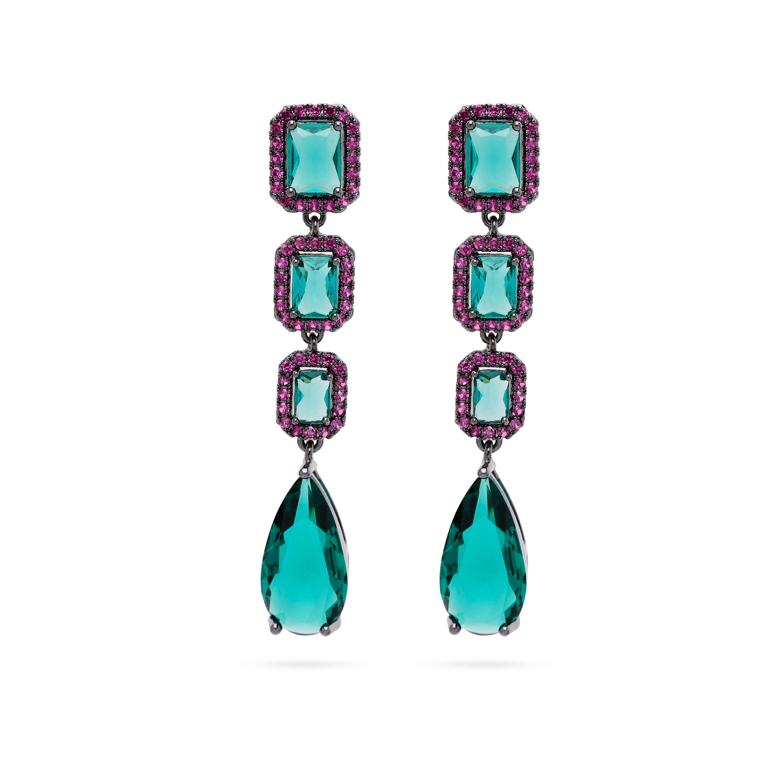 AGP PARIS Womens Geometric Drop Earrings