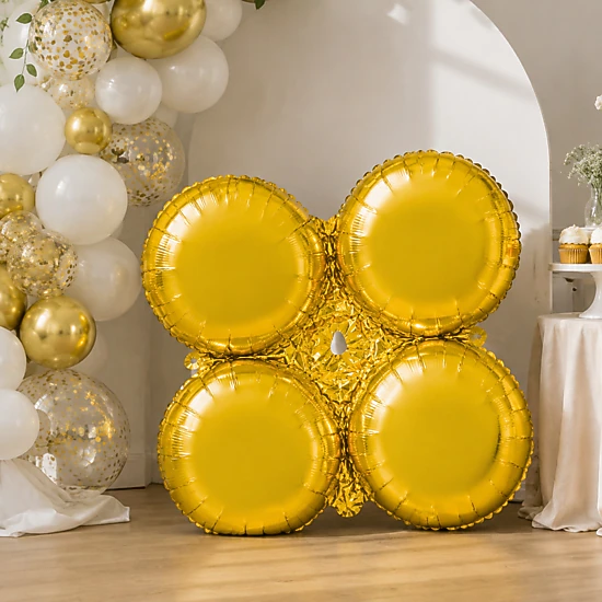 LoonBalloon 29.5 in Foil Balloon Module Set, 5 Pack, Gold, Color: Gold ...