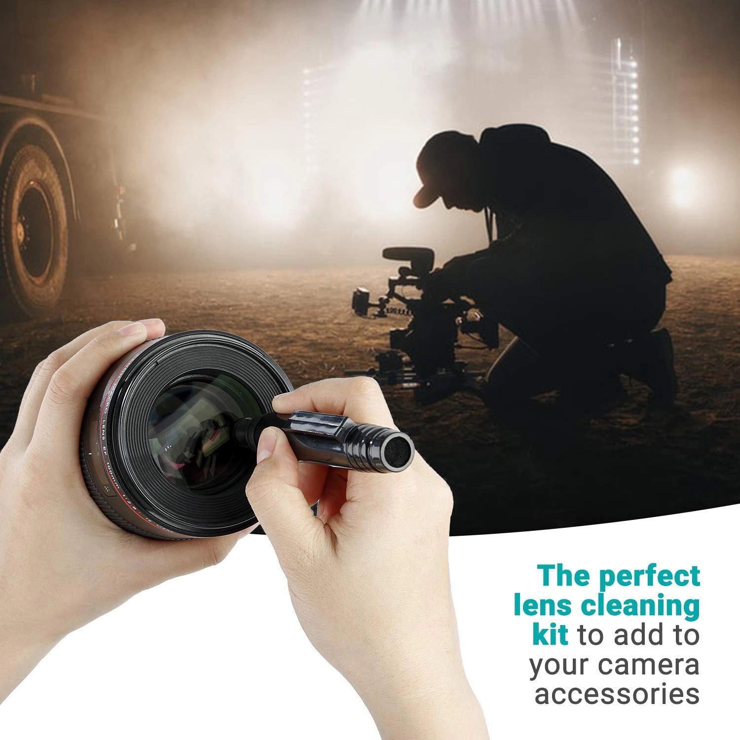Movo Deluxe Essentials DSLR Camera Cleaning Kit with 10 APS-C Cleaning Swabs, Sensor Cleaning Fluid, Rocket Air Blower