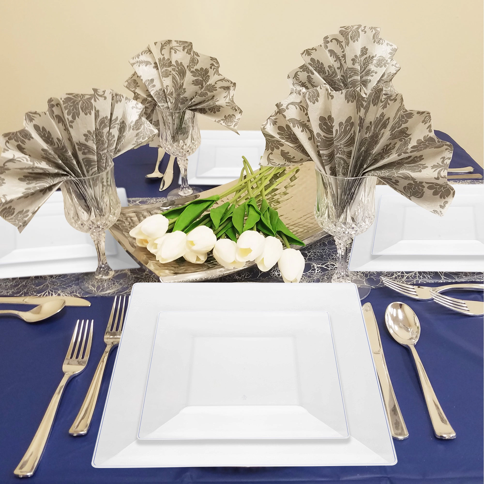 Smarty Had A Party Clear Square Plastic Wedding Value Set