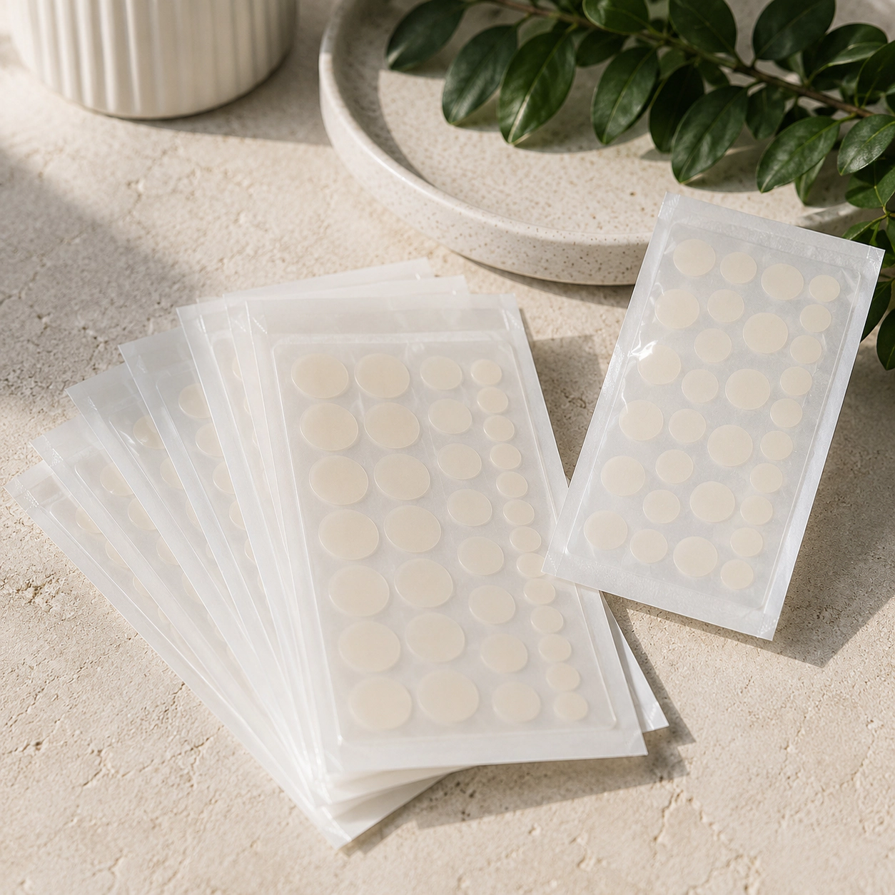Pursonic Unisex Hydrocolloid Acne Treatment Pimple Patches with Multi-Size Blemish Care (180 Count)