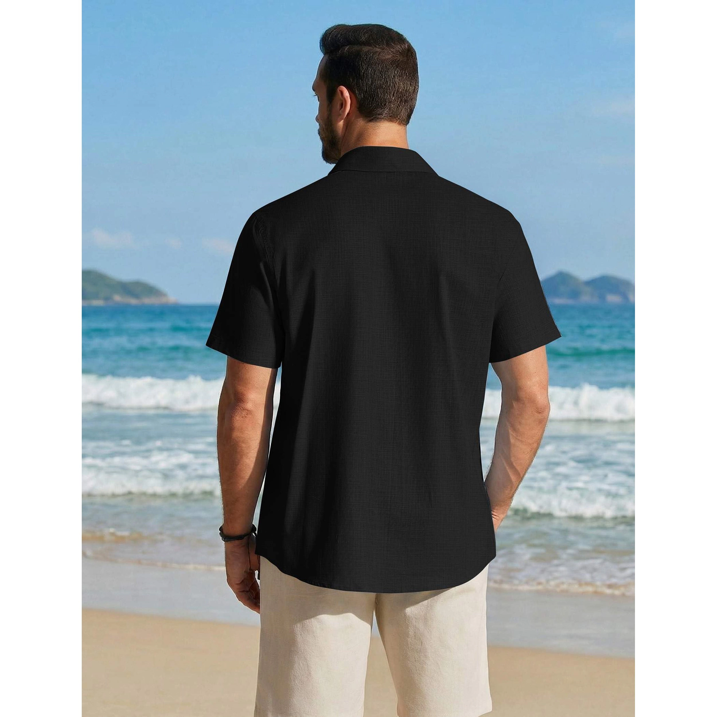 COOFANDY Men's Regular Fit Short Sleeve Camp Shirt