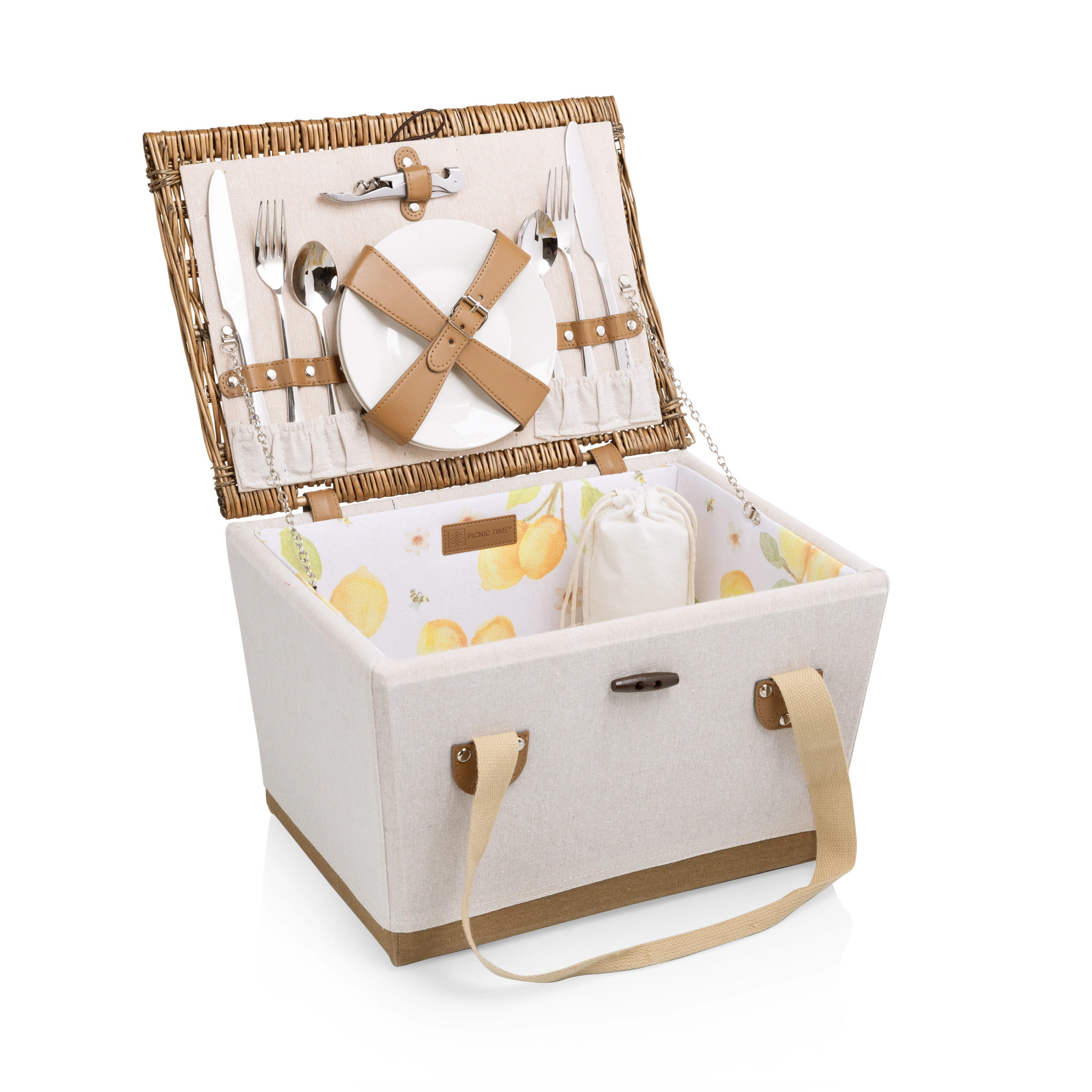 PICNIC TIME Lemongrove Picnic Basket for 2