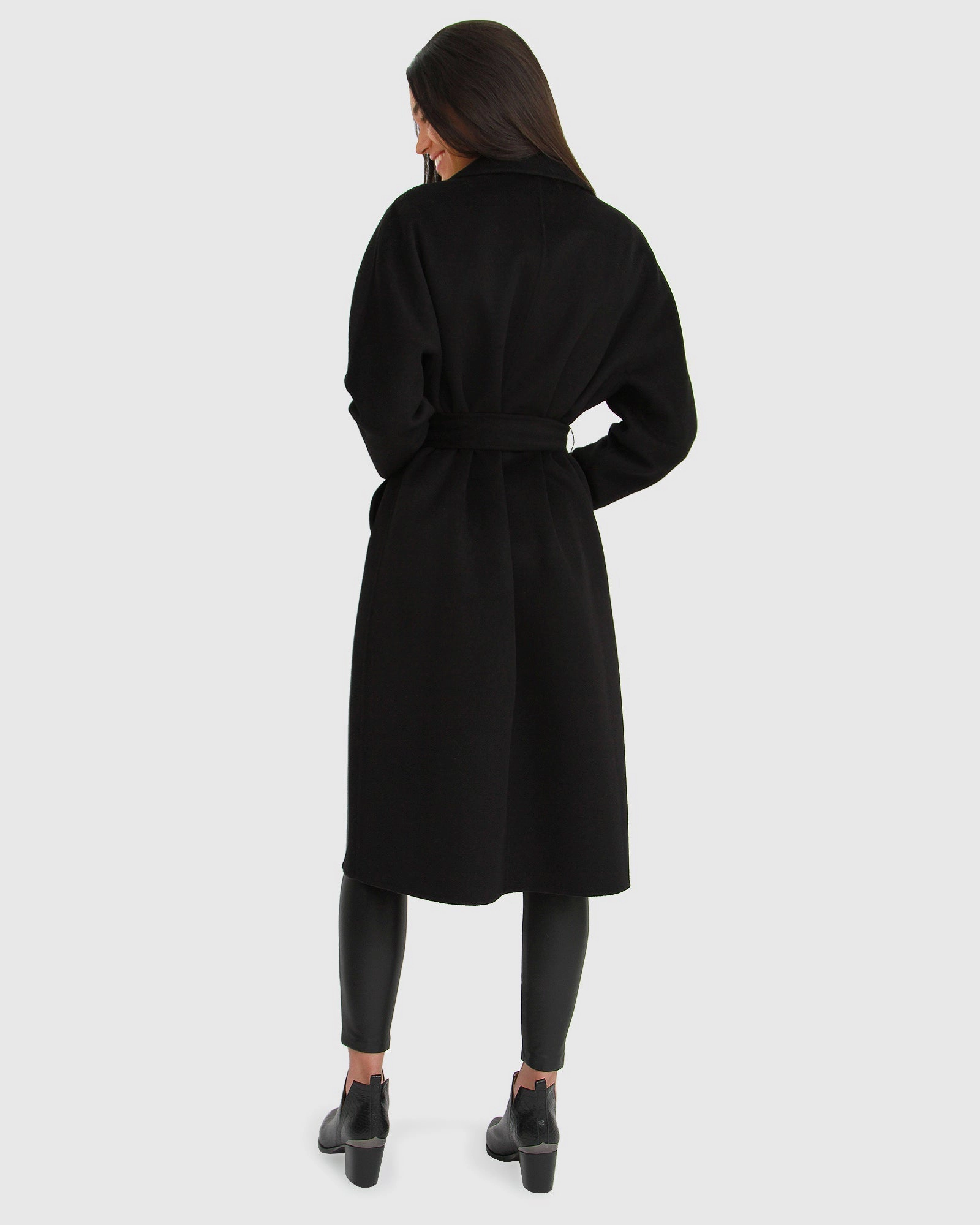 Belle & Bloom Womens Boss Girl Double-Breasted Lined Wool Coat