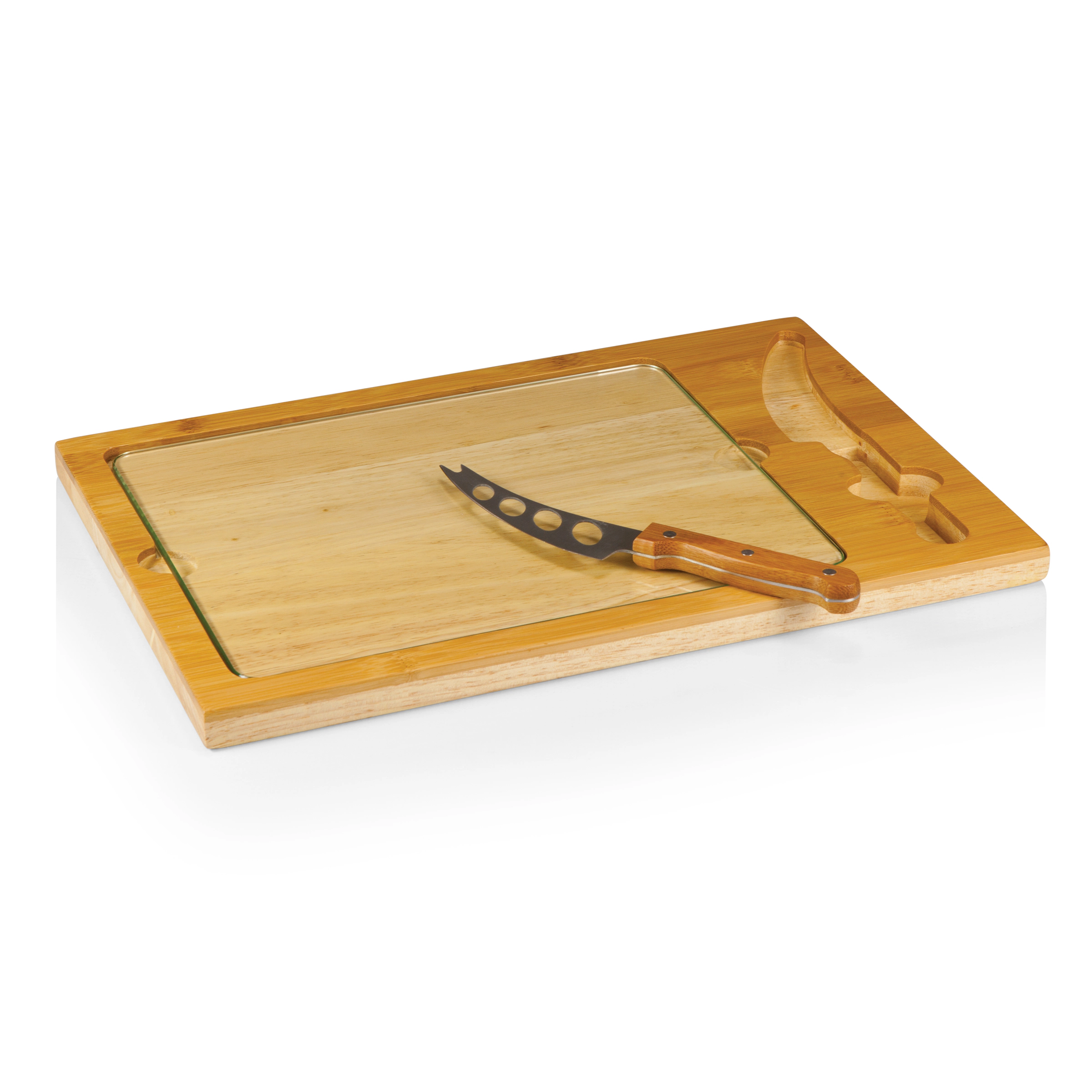 TOSCANA Icon Glass Top Cutting Board & Knife Set