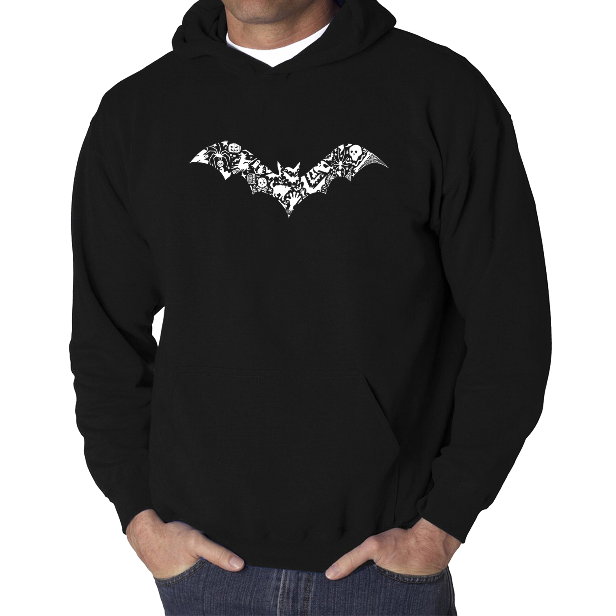 LA Pop Art Bat Pics - Men's Word Hooded Sweatshirt
