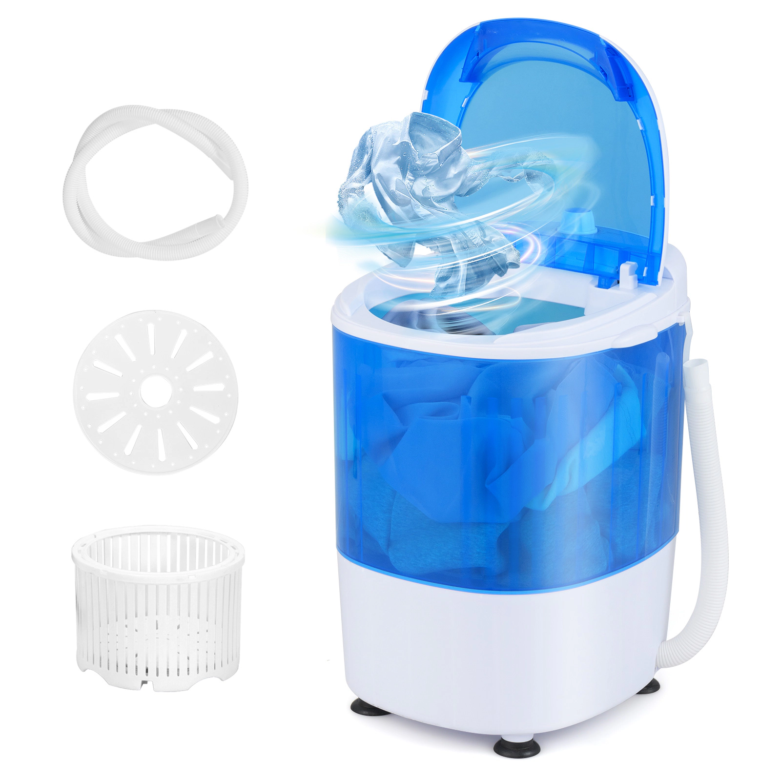 LJG 5.5 lbs Portable Semi Auto Washing Machine for Small Space