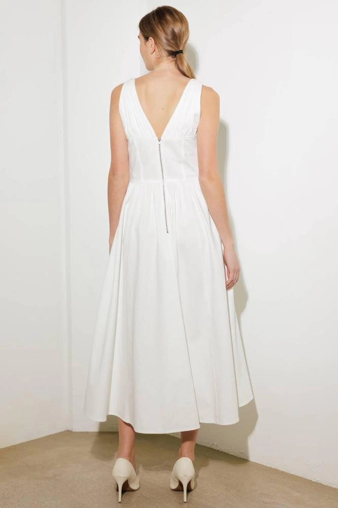 TRUEDAMES Women Fanciful Escapes Woven Midi Dress