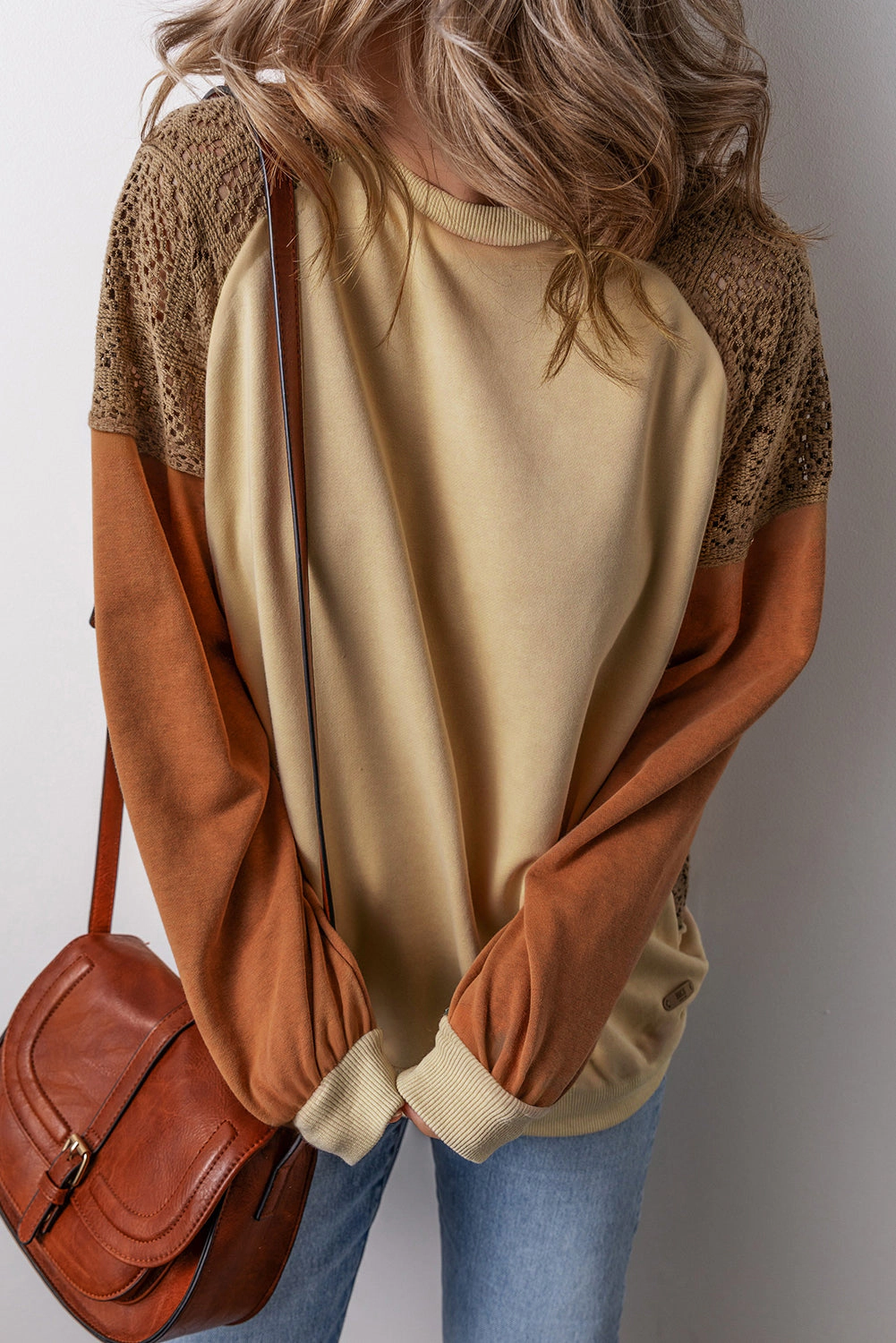 Threaded Pear Women's Scarlett Colorblock Drop Shoulder Sweatshirt