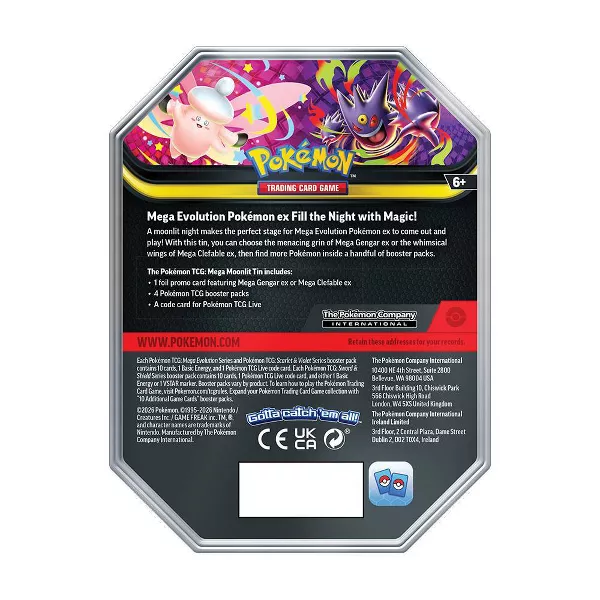 Pokémon Trading Card Game - Mega Moonlit Tin: Mega Gengar ex
