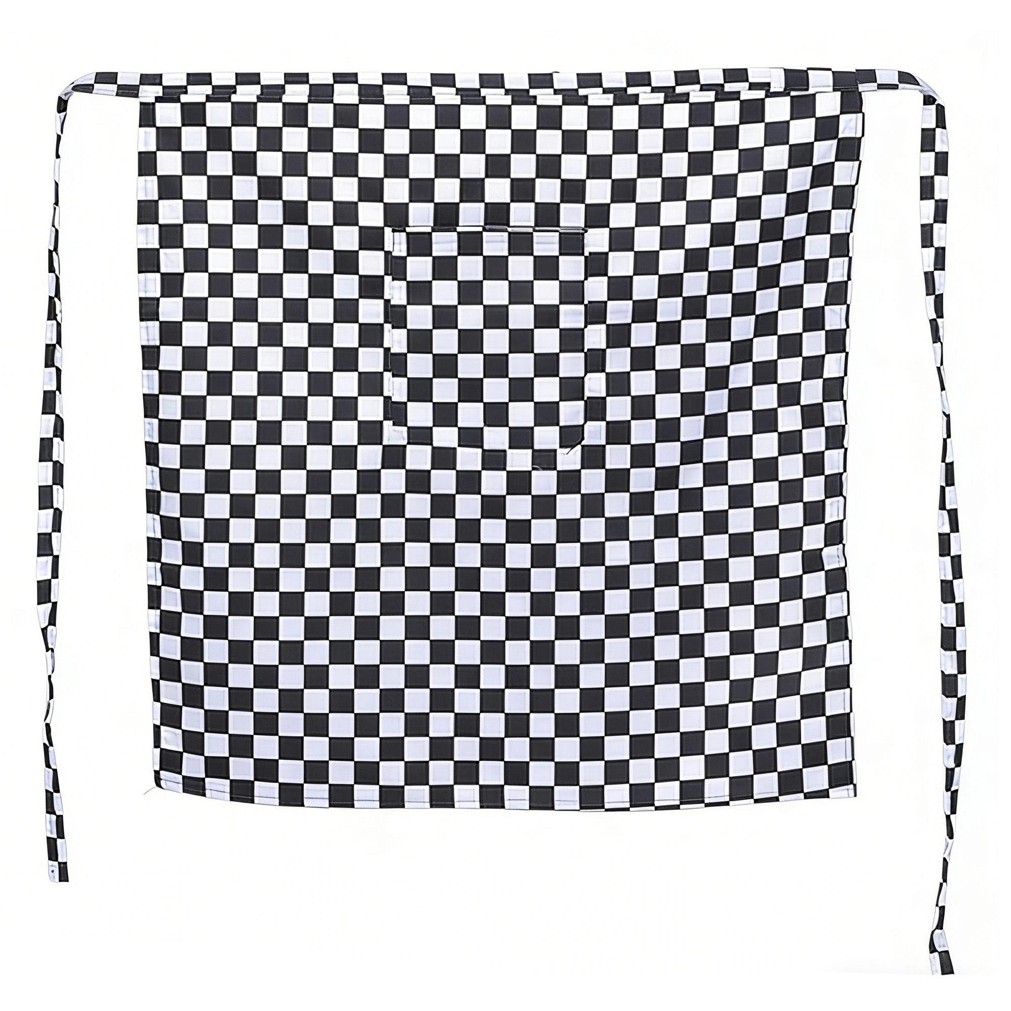 Alilang Unisex Checkered Waist Apron with Front Pocket Half Apron for Cooking Baking Serving Cleaning