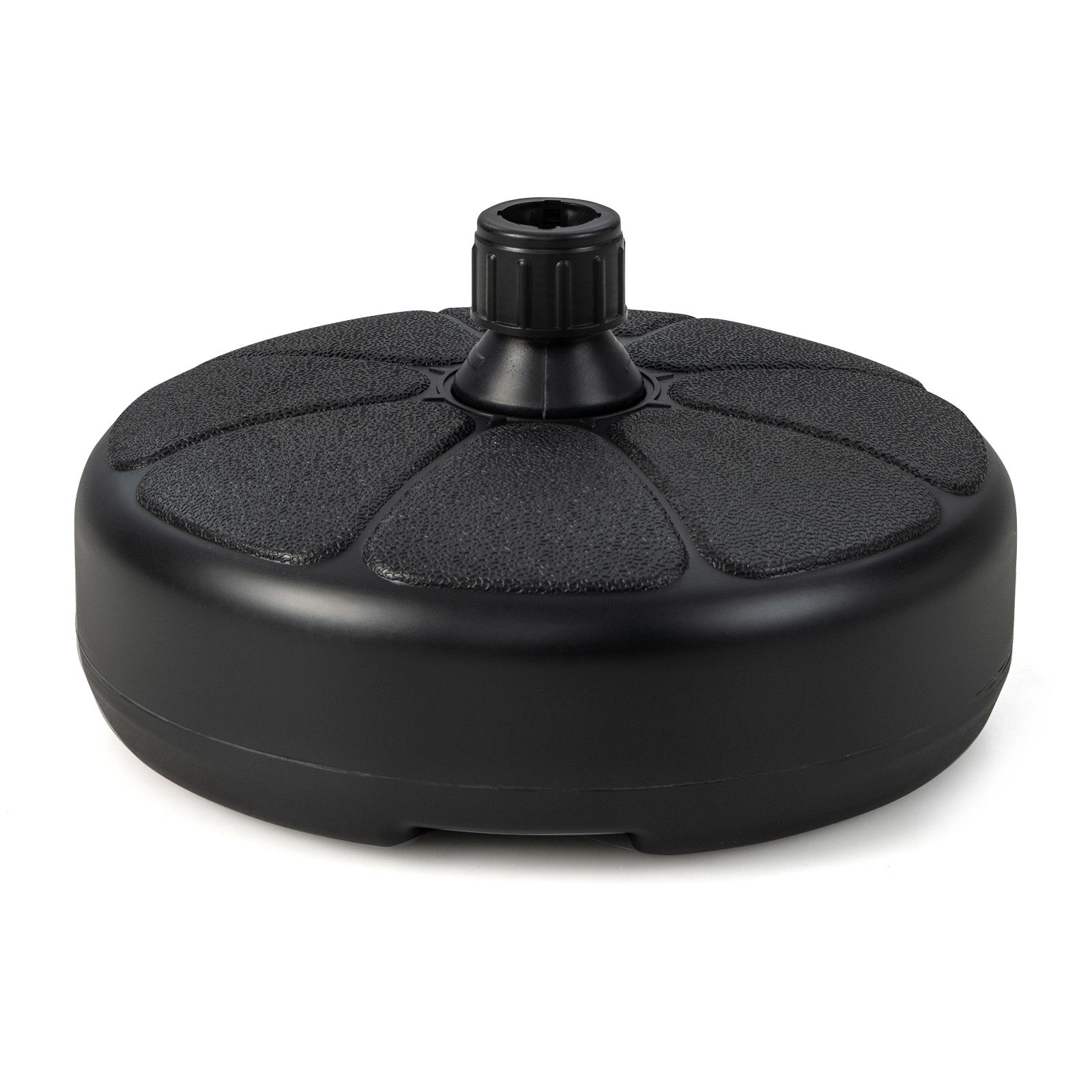 SUGIFT Black for Yard Garden and Poolside 14.5-in Round Fillable Umbrella Base Stand