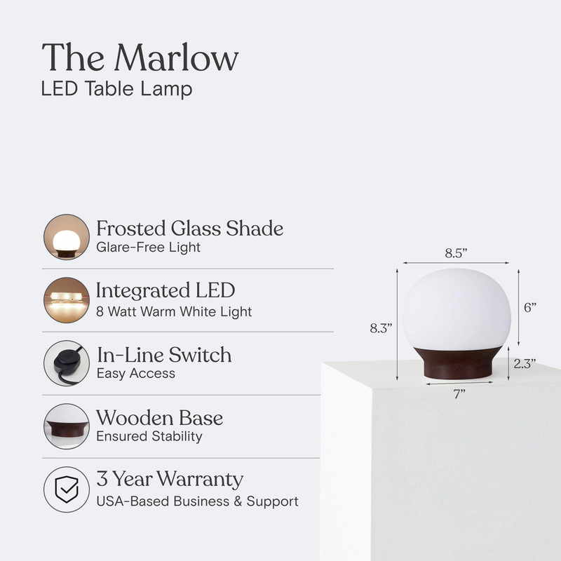 Brightech Marlow Dimmable Globe Desk Lamp