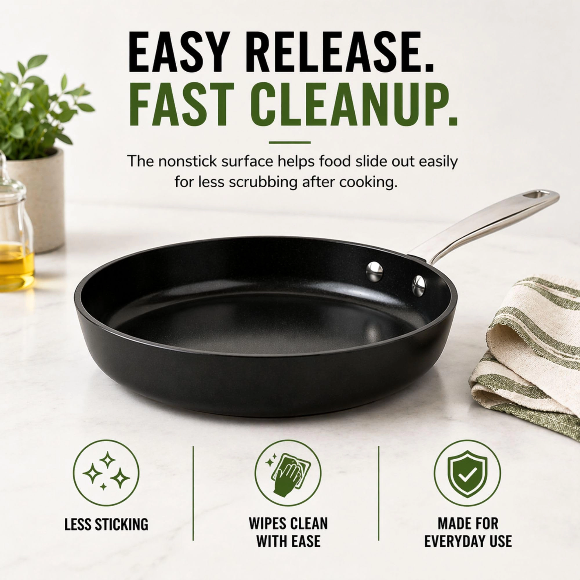 Alva Maestro Ceramic-Coated Nonstick Frying Pan - Induction & Oven Safe