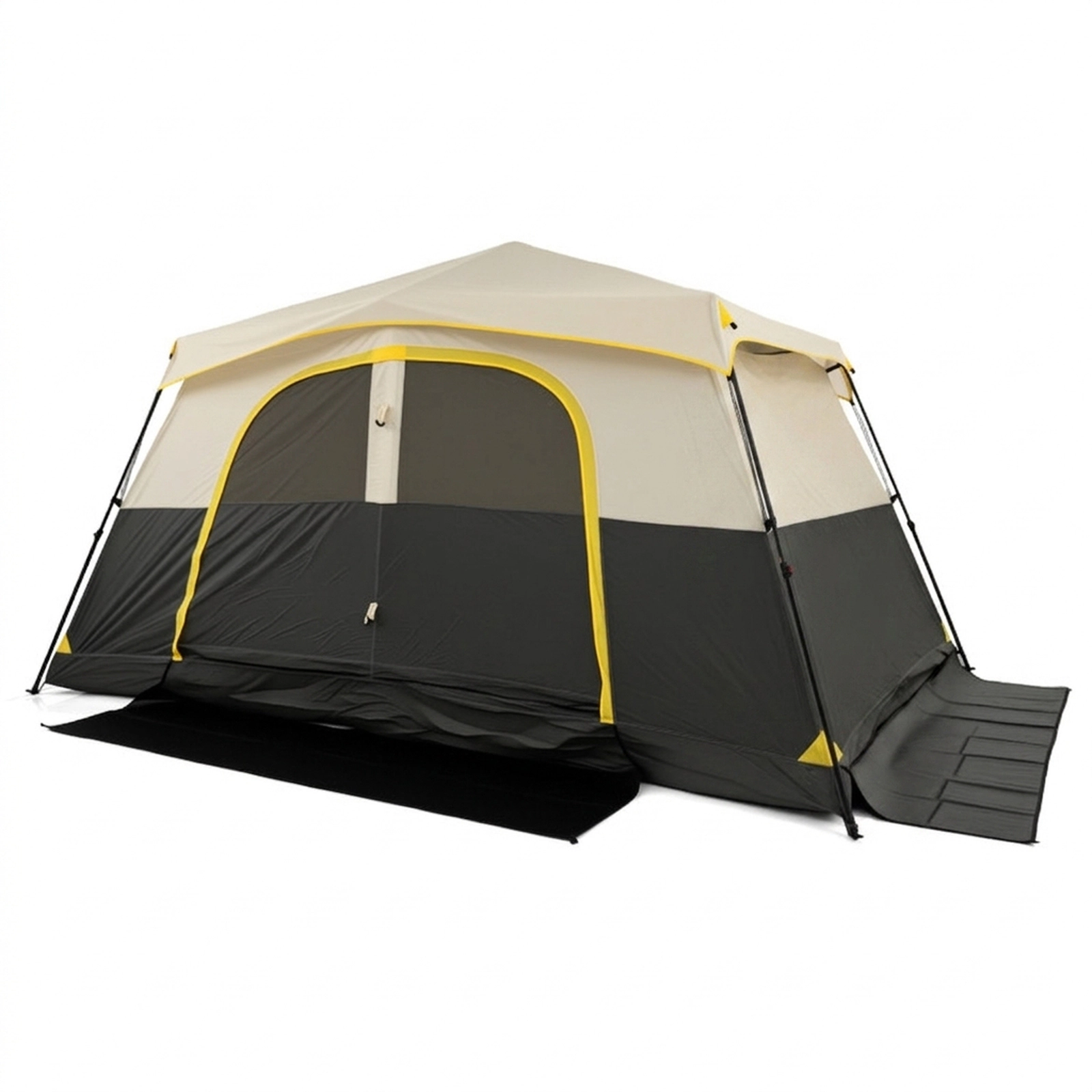 SUGIFT Beige 13-ft x 8.8-ft 10 Person Instant Cabin Camping Tent with Removable Rainfly and Carry Bag