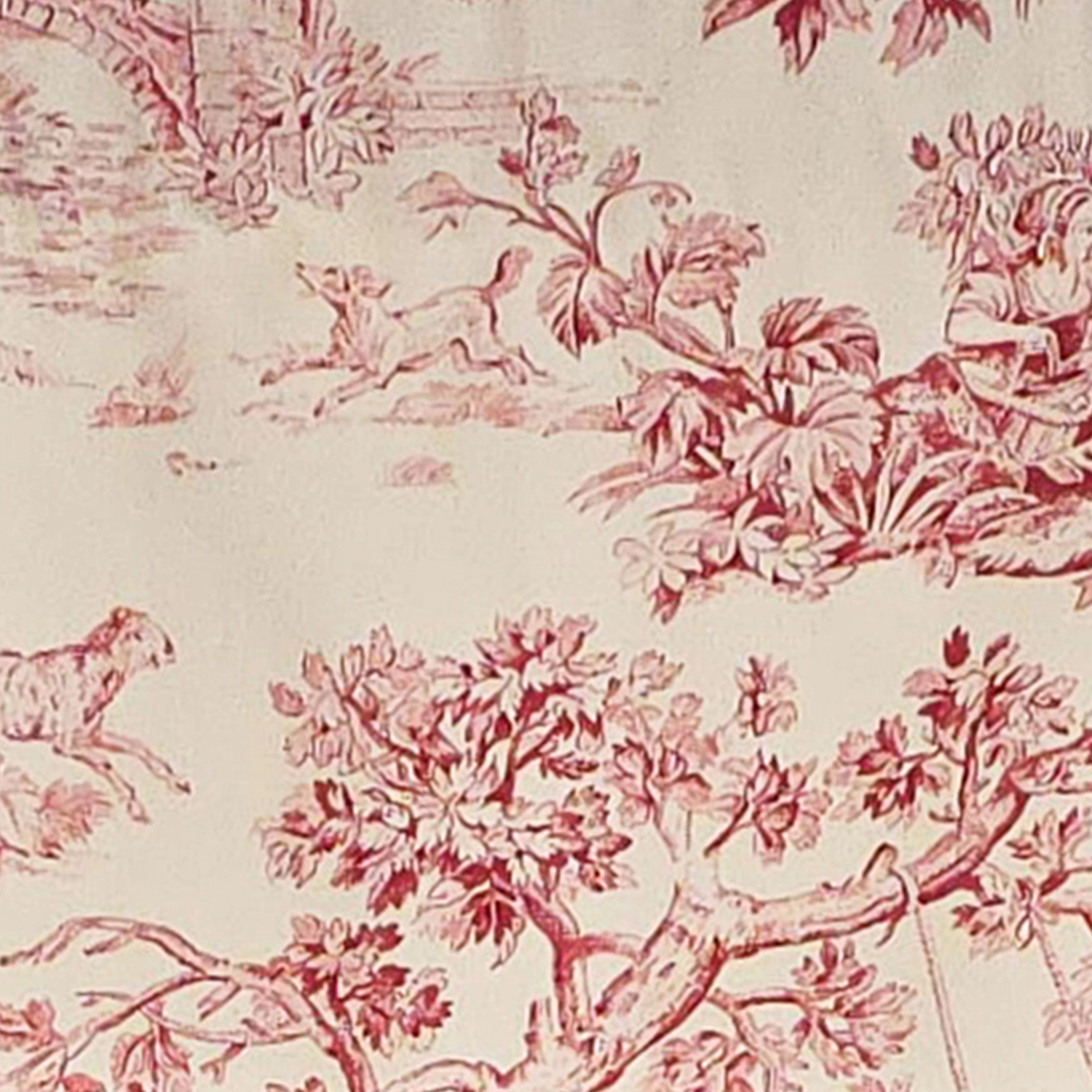 RLF Home Victorian Provance 100% Cotton Rod Pocket Lined  Window Valance 50" x 15" Red