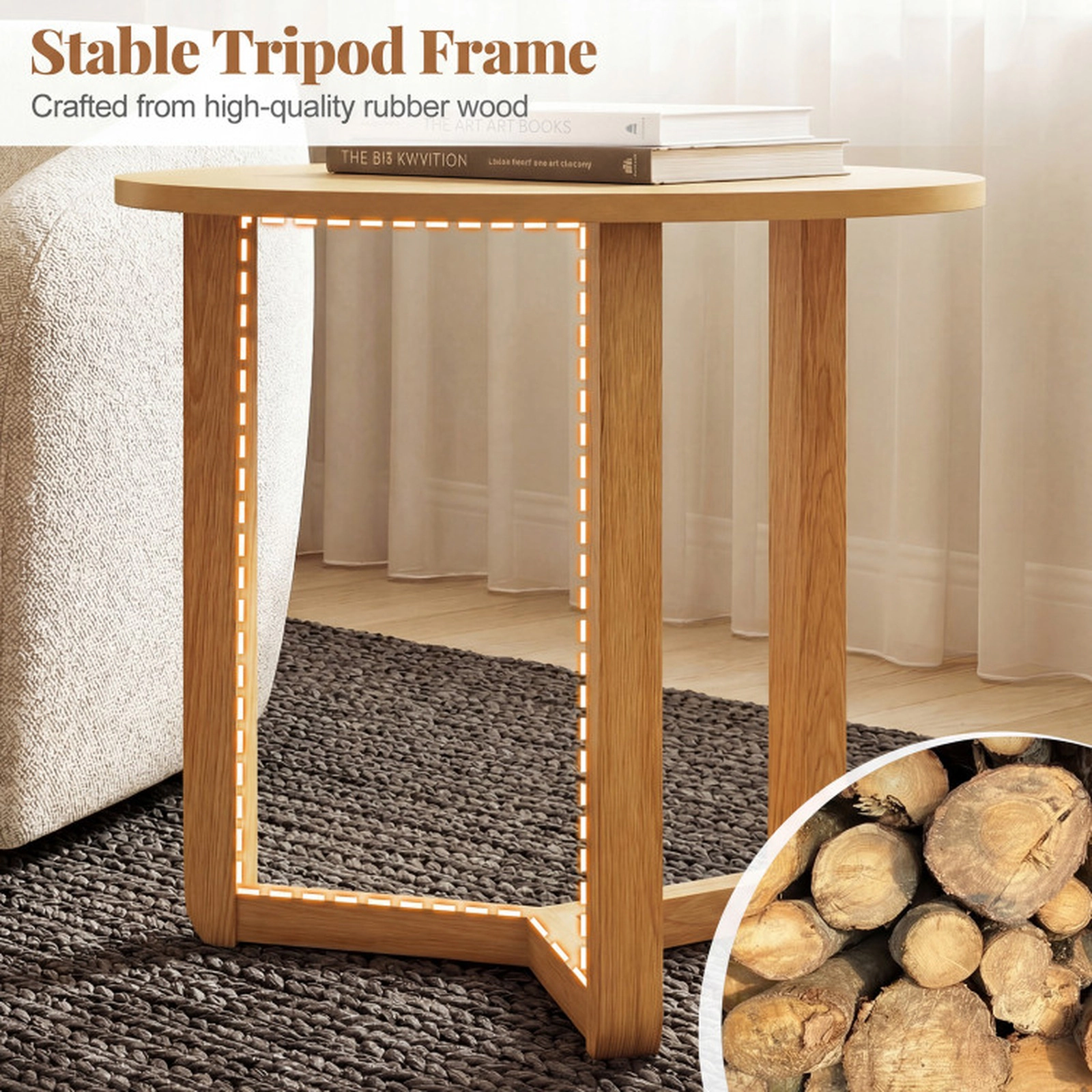 SUGIFT Round Nesting Coffee Table Set of 2