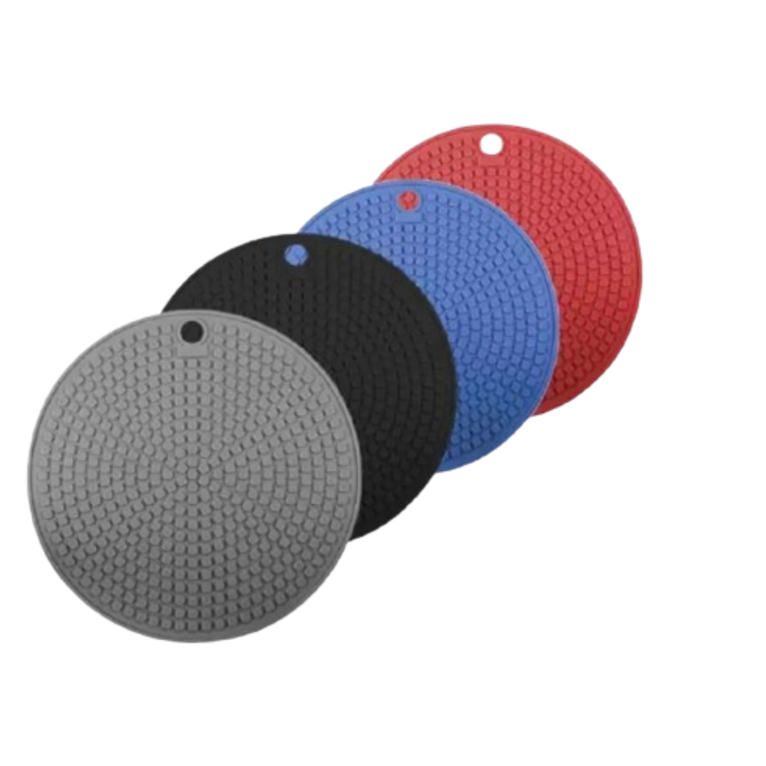 Home Collection Pack of 4 Silicone Trivet Mats Heat Resistant Non-Slip Pads