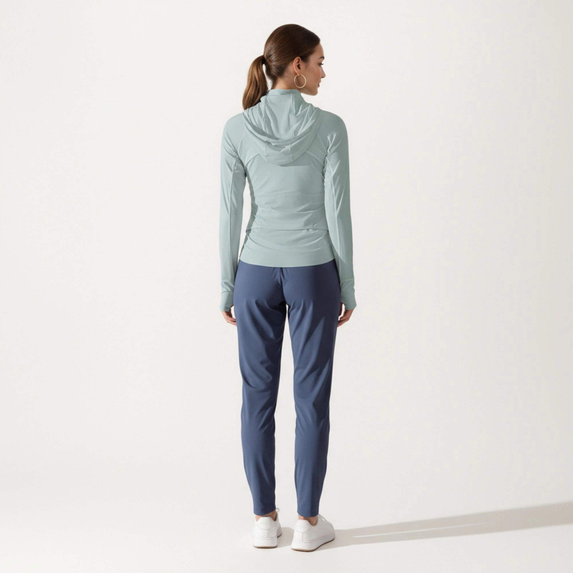 Anna-Kaci Women's Full-Zip Long Sleeve Active Jacket with Fitted Silhouette and High Neck