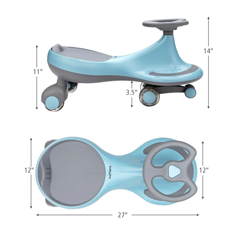 Hivvago Wiggle Car Ride-on Toy with Flashing Wheels