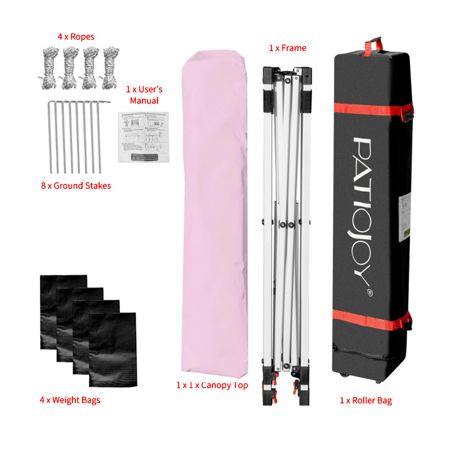 Hivvago Easy Setup Pop-Up Canopy Tent with Rolling Carry Bag