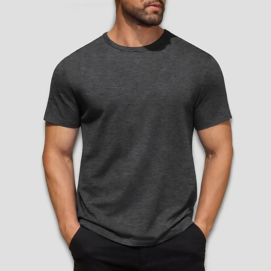 COOFANDY Mens Classic Crew Neck Short Sleeve T-Shirts  Solid Color Casual Tees