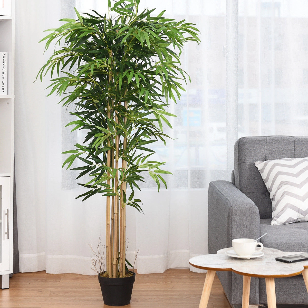 Slickblue Artificial Wicker Tree 60in Floor Standing Faux Plant Indoor Lobby Entryway