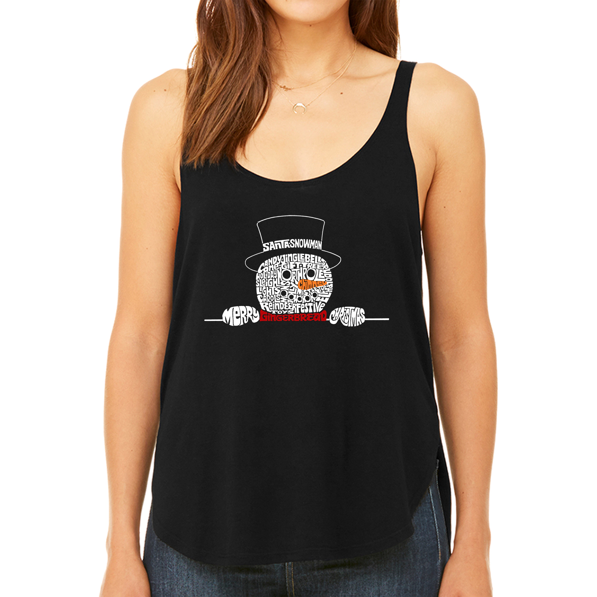 LA Pop Art Women's Premium Word Flowy Tank