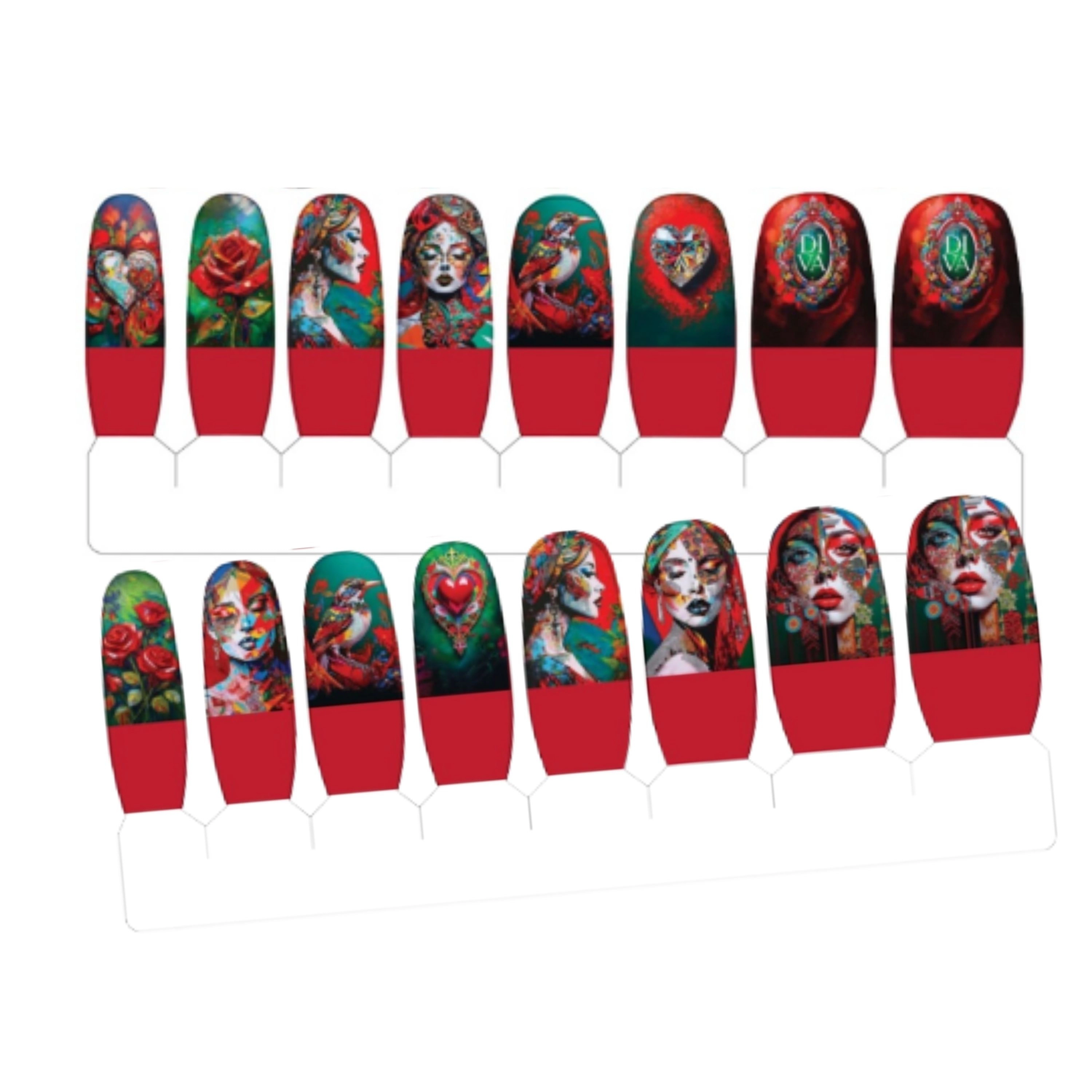 XPNail Women's 2-Pack Bundle of Nail Polish Strips Diva 16ct