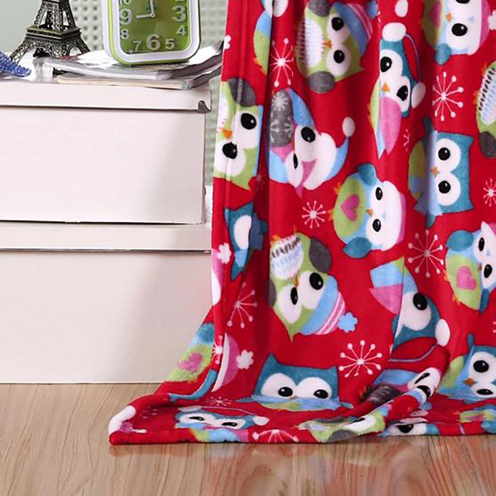 Plazatex MicroPlush Owl Printed Holiday Throw Blanket - 50x60", Multi