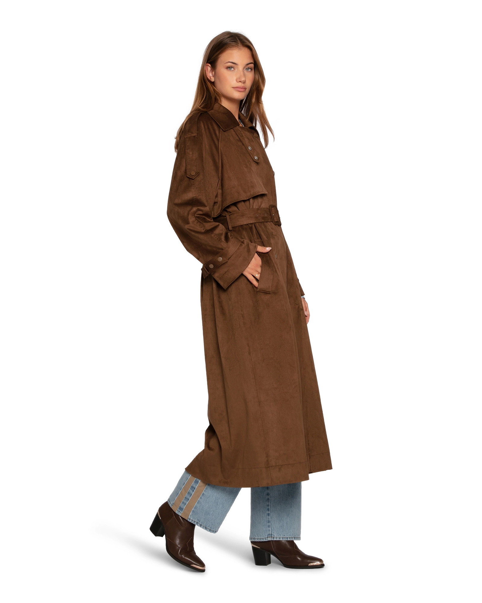Belle & Bloom Long Lost Lover Soft Maxi Trench