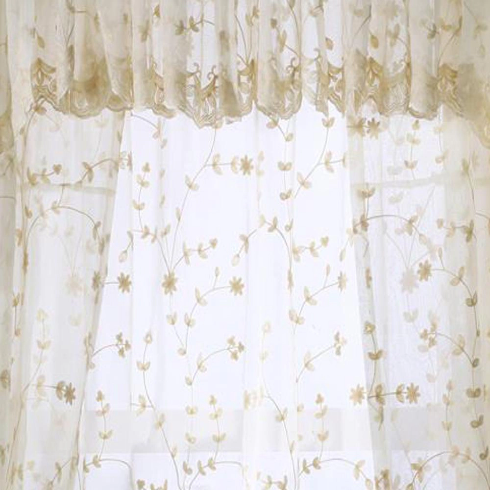 Commonwealth Habitat Grandeur Deep Scalloped Embroidery Pole Top Swag - 80x36