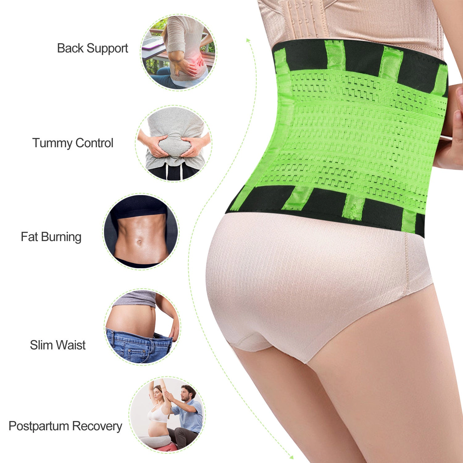GBruno U-Shaped Waist Trimmer Belt