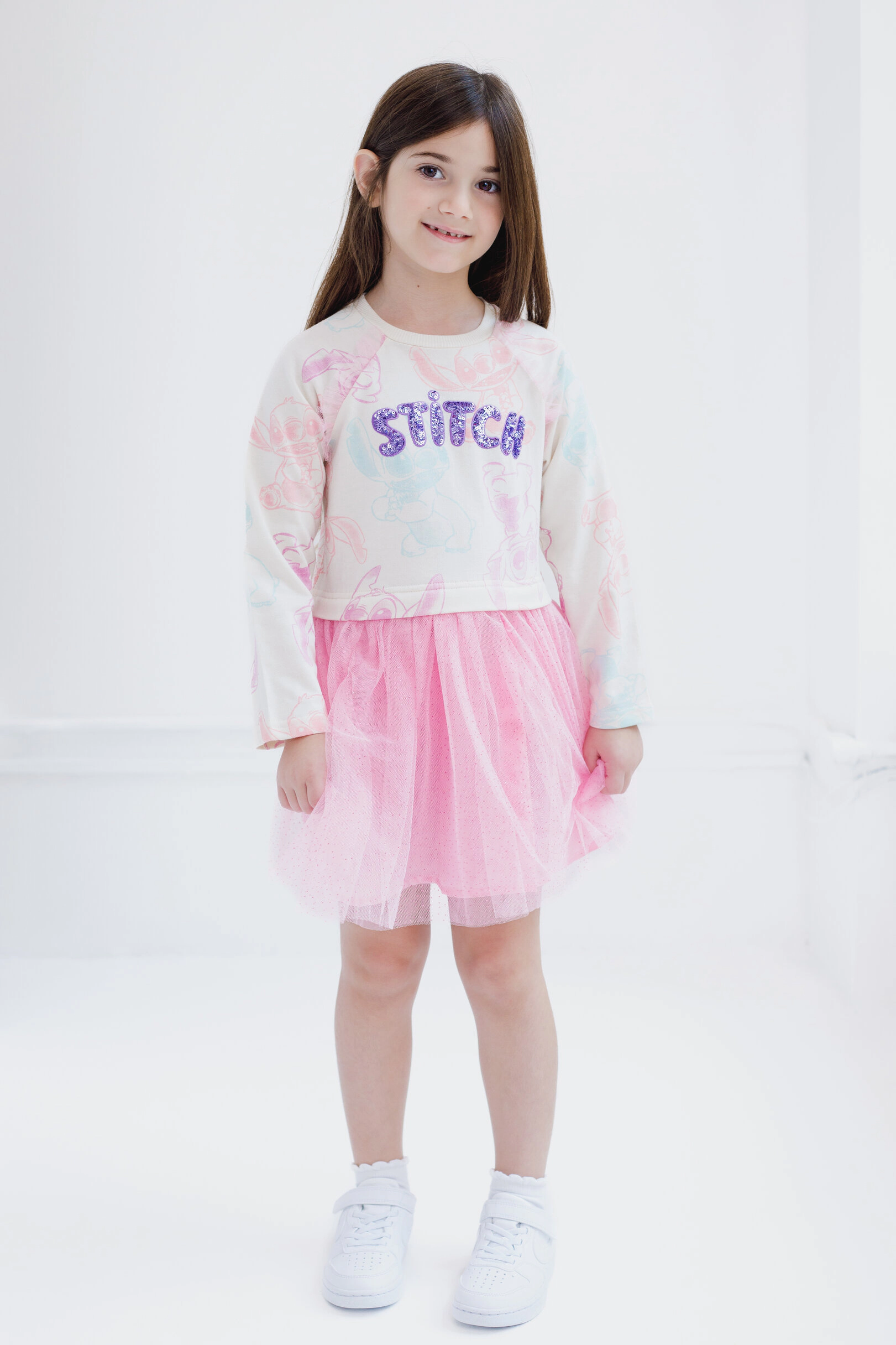 Disney Girls' Long Sleeve Tutu Dress