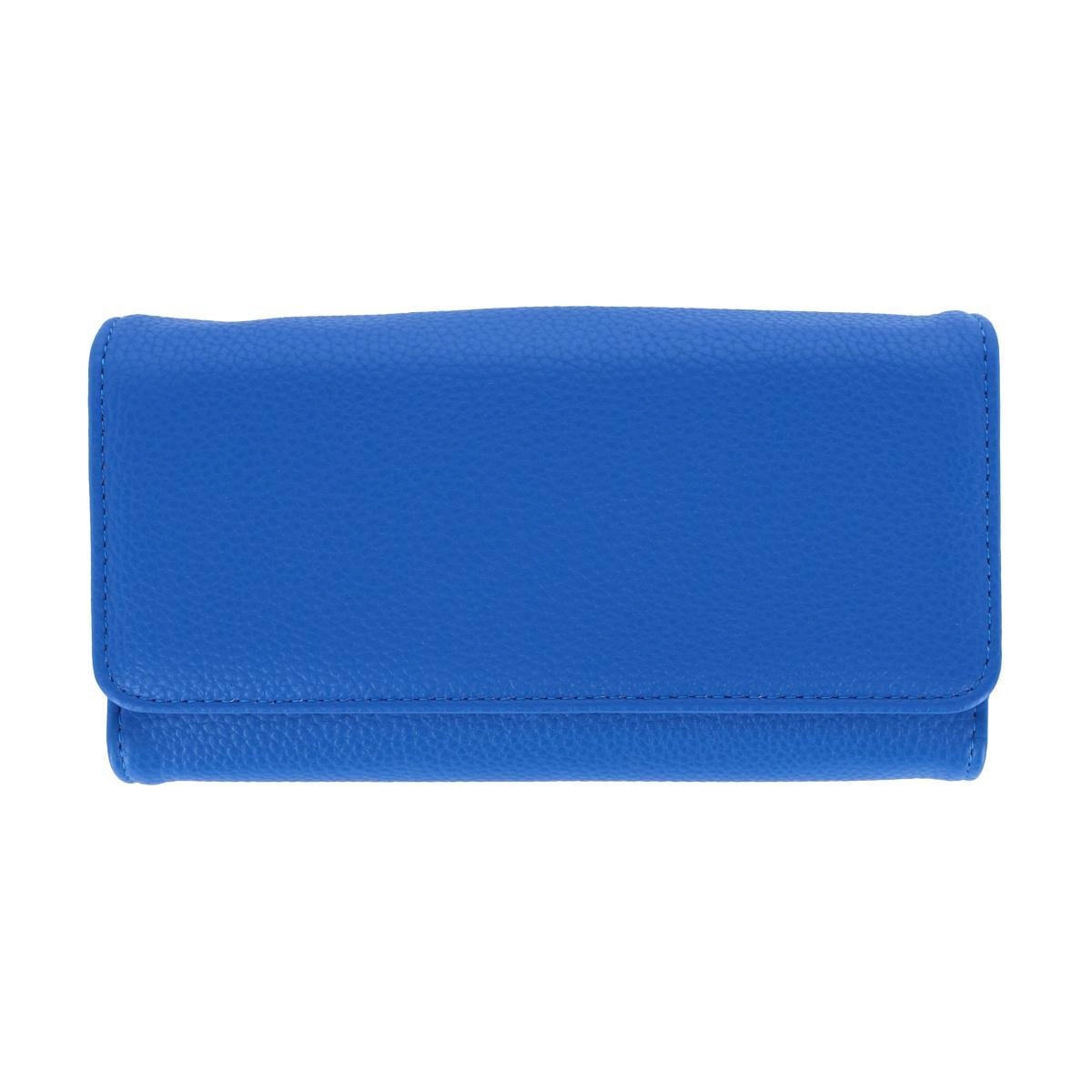 Buxton Women's Solid Colored Premium Faux Leather Bianca Clutch Wallet