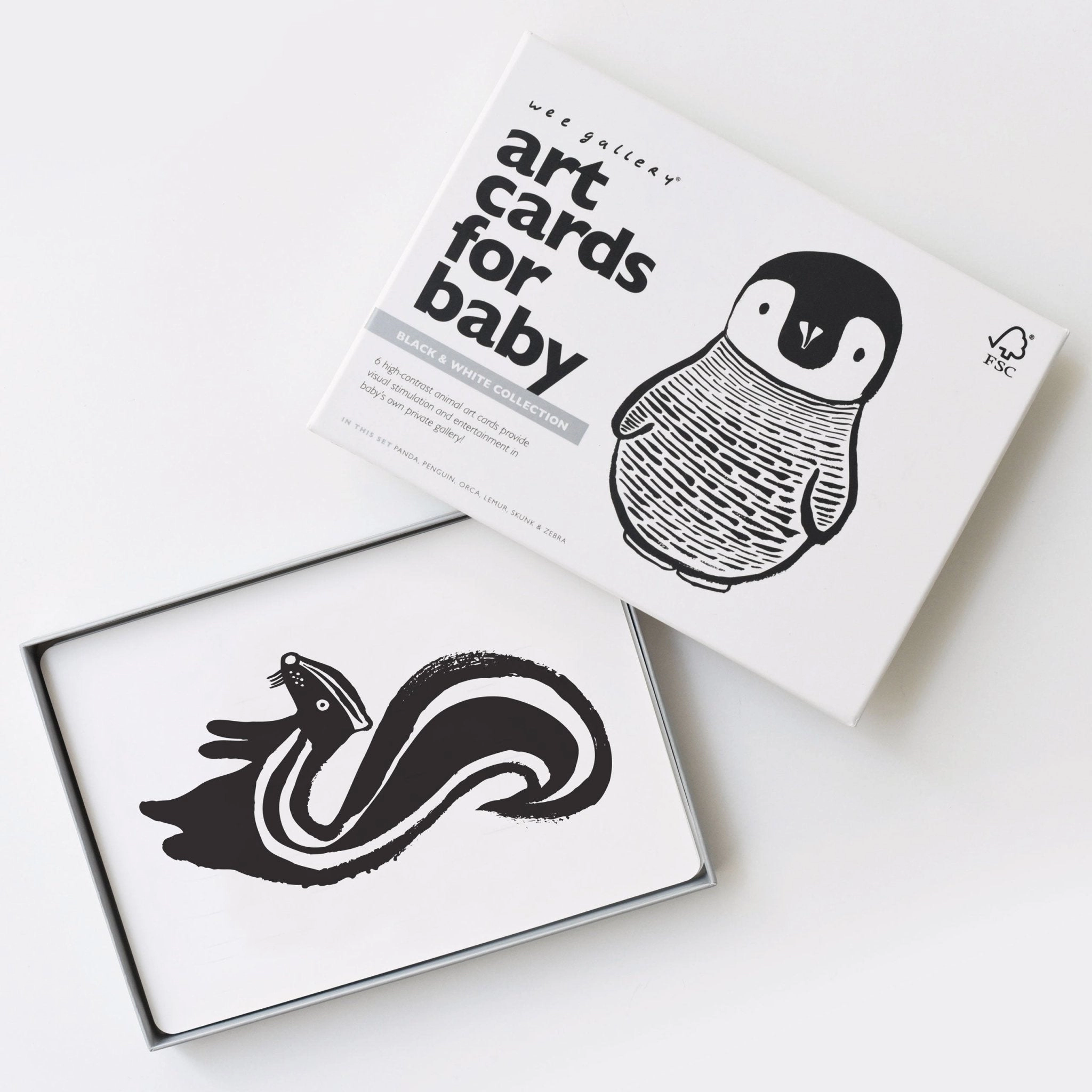 Wee Gallery Art Cards for Baby - Black and White Collection