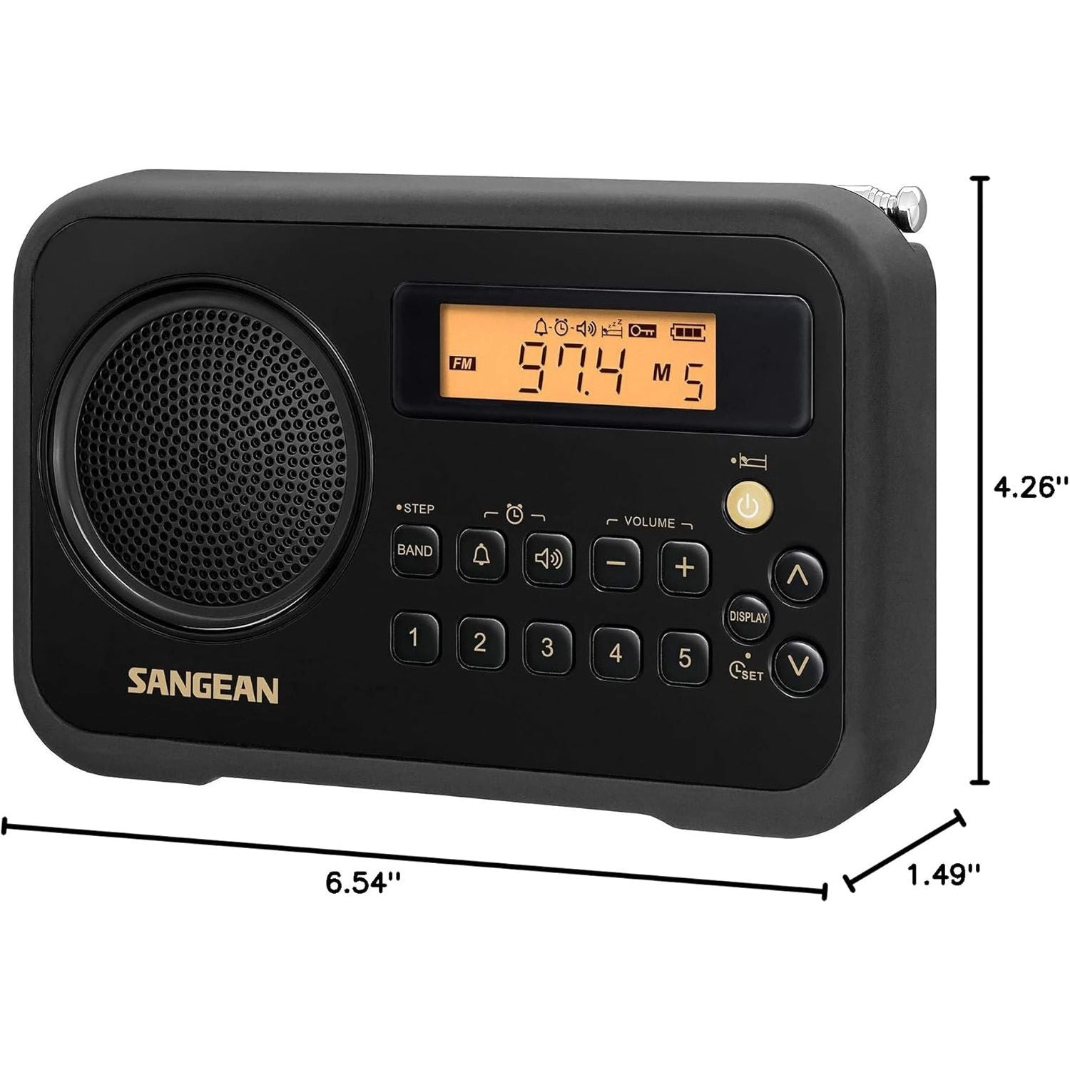 SANGEAN SG-104 Portable AM/FM Digital Clock Radio