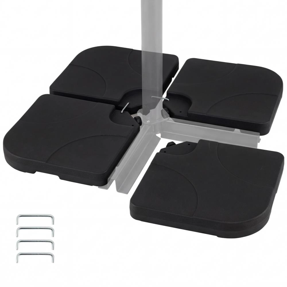 Hivvago 4-Piece Offset Base 164 Lbs Heavy-Duty Square With U-Locking Pins