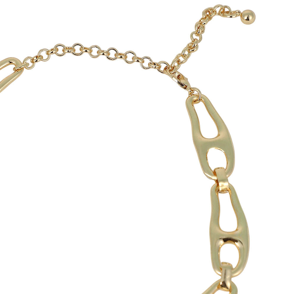 SOHI Women's The Pavement-Link Chain Necklace - California Gold