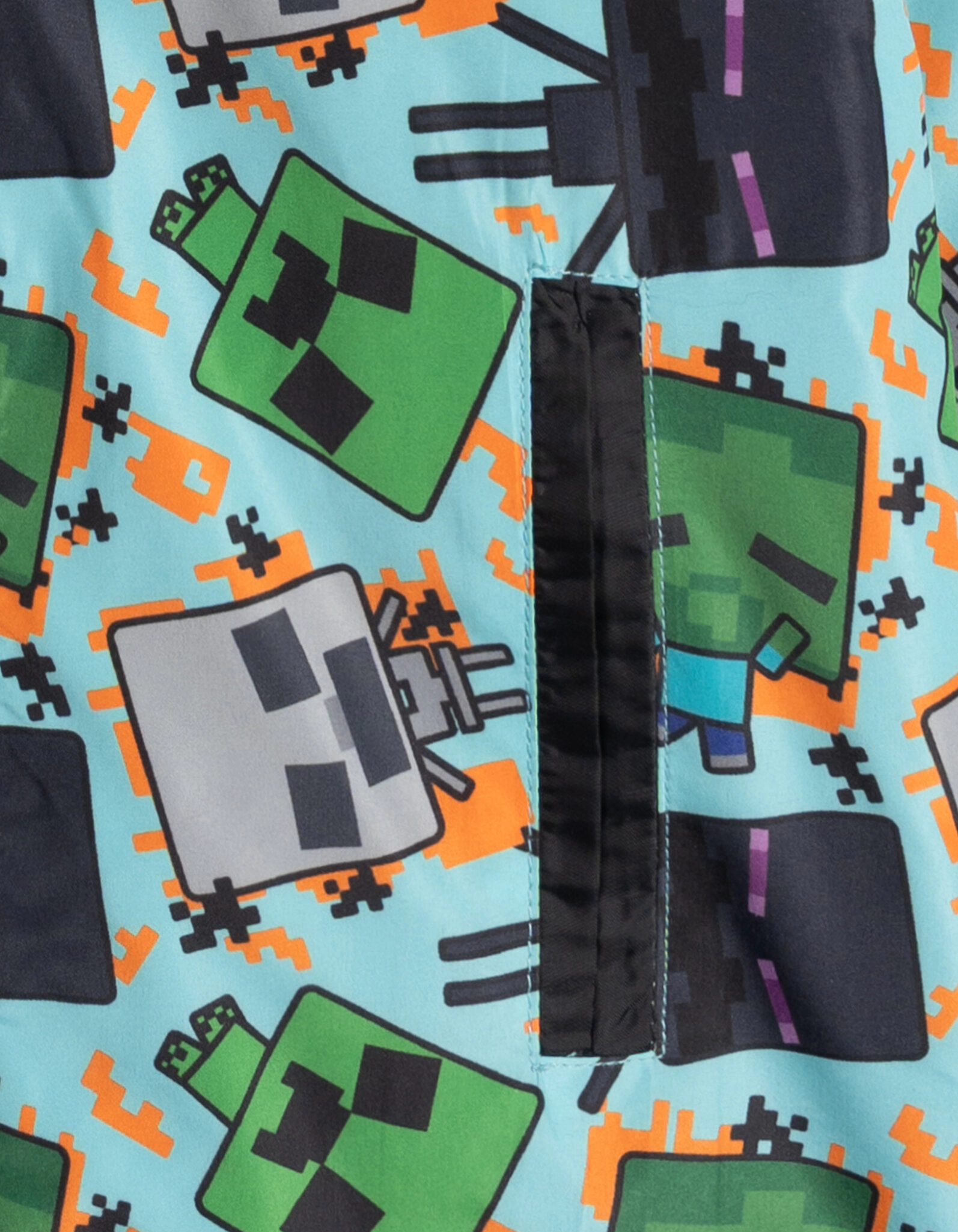 Minecraft Hooded Zip-Up Rain Jacket