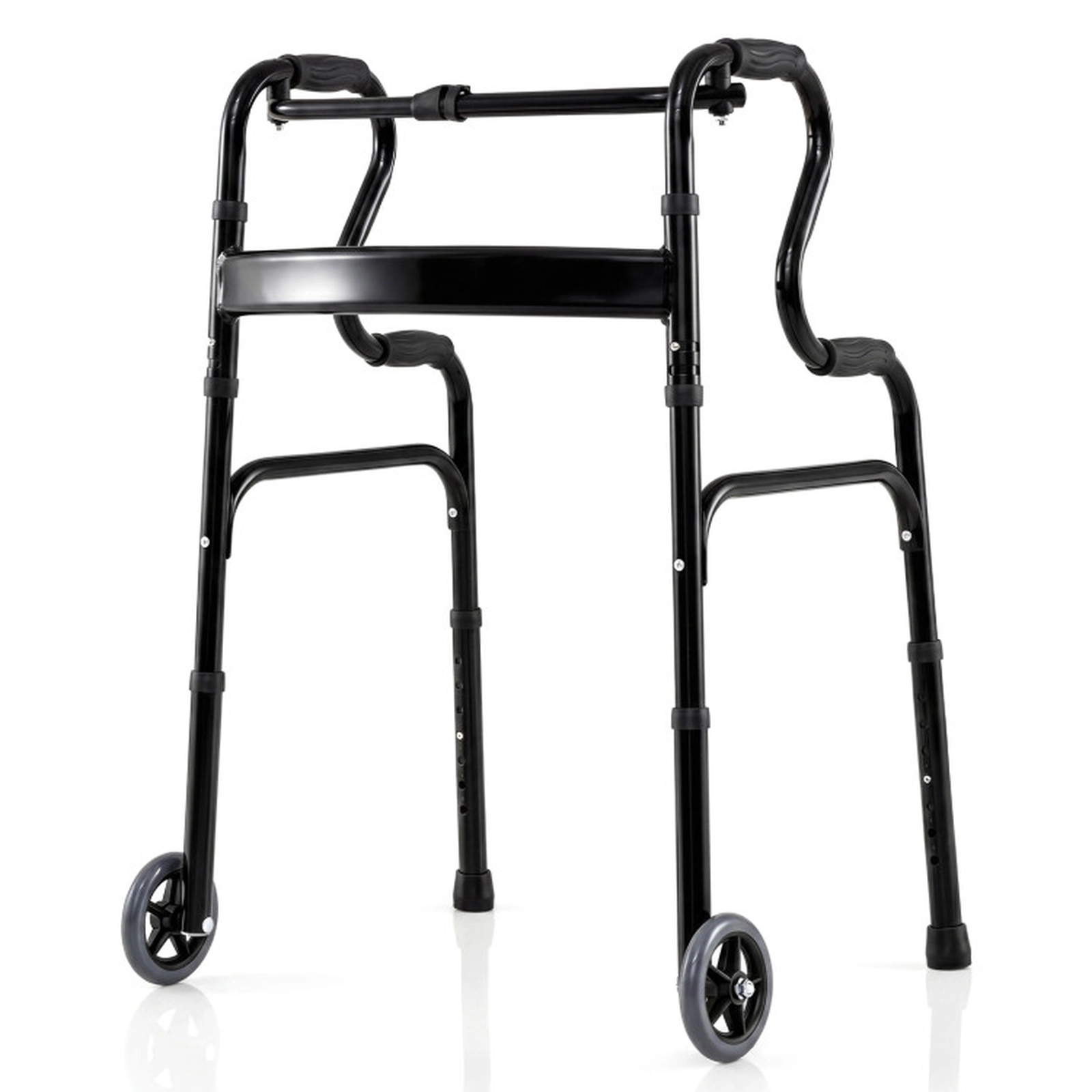 SUGIFT Folding Walker, 440 lb Capacity, Adjustable 30-37 in Height, Bi-Level Armrests