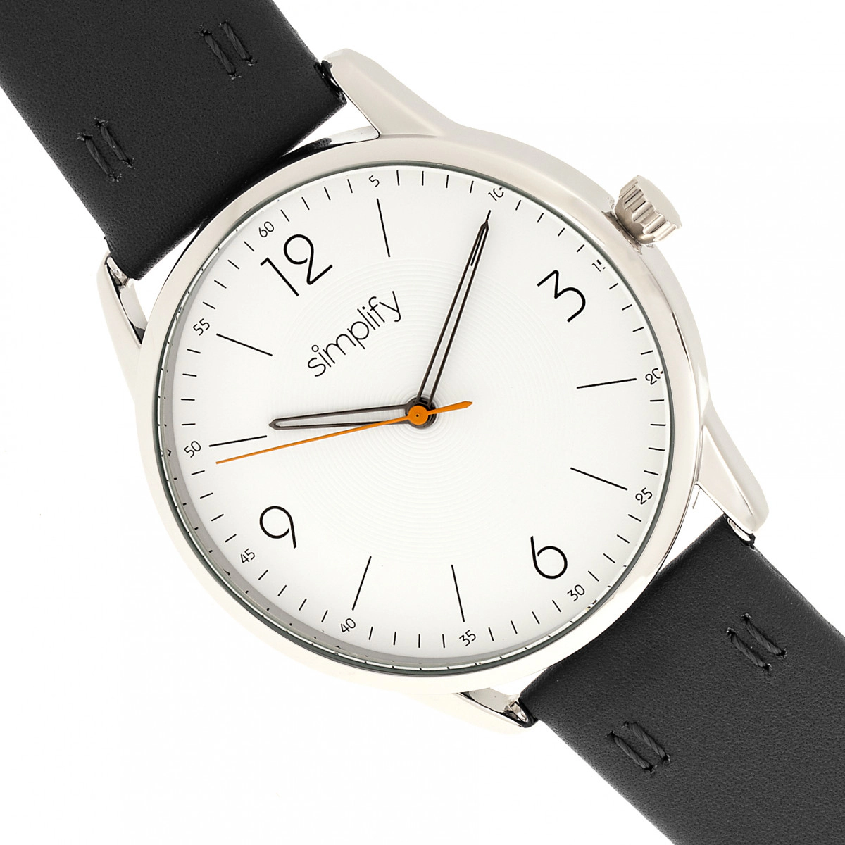 Simplify The 6300 Leather-Band Watch