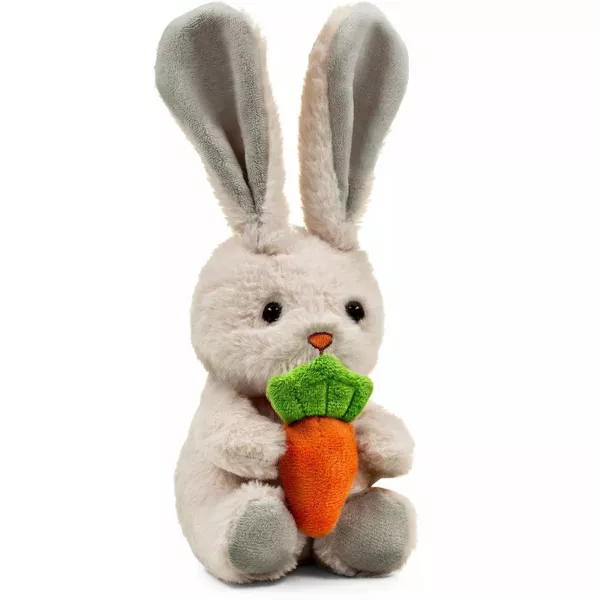 Sperric Easter Plush Bunny & Silicone Teether Set, Cute Plush Bunny w/ Carrot & Basket Teethers- Sensory & Soothing Gift