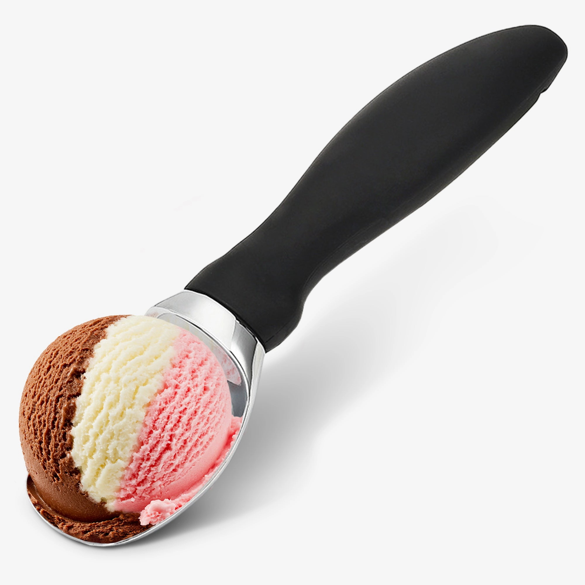 Cheer Collection Heavy Duty Stainless Steel Ice Cream Scoop with Comfort Grip