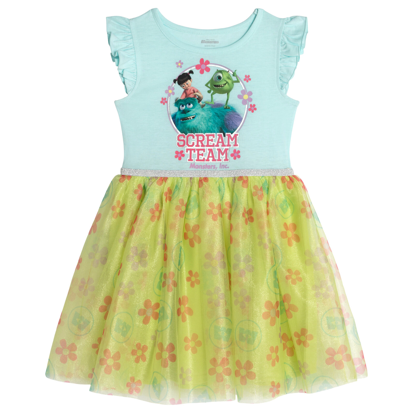 Disney Girls' Flutter Sleeve Tulle Tutu Dress