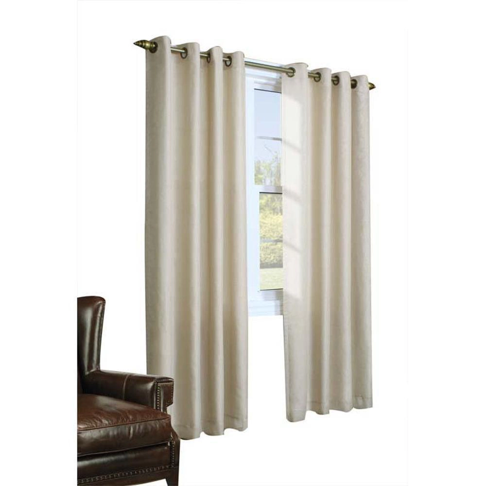 Thermavoile Rhapsody Lined European Voile Grommet Panel - 54"x84", Mushroom