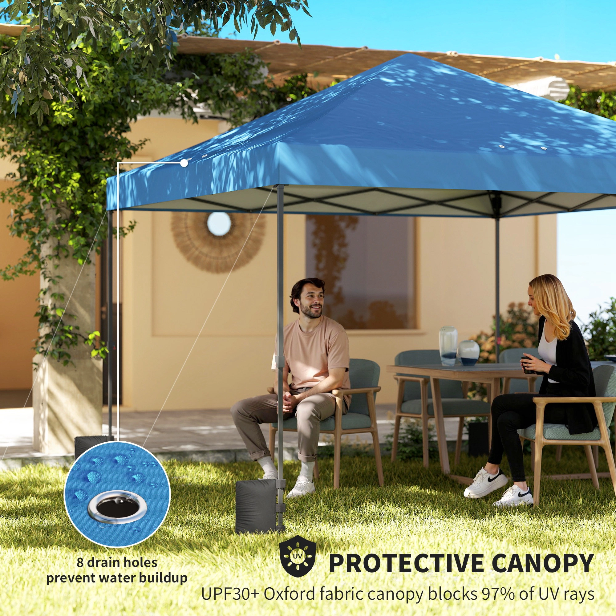 HONGGE 10 x ft Pop Up Canopy Tent with One Push Setup Outdoor Portable Instant Shelter w/ Roller Bag