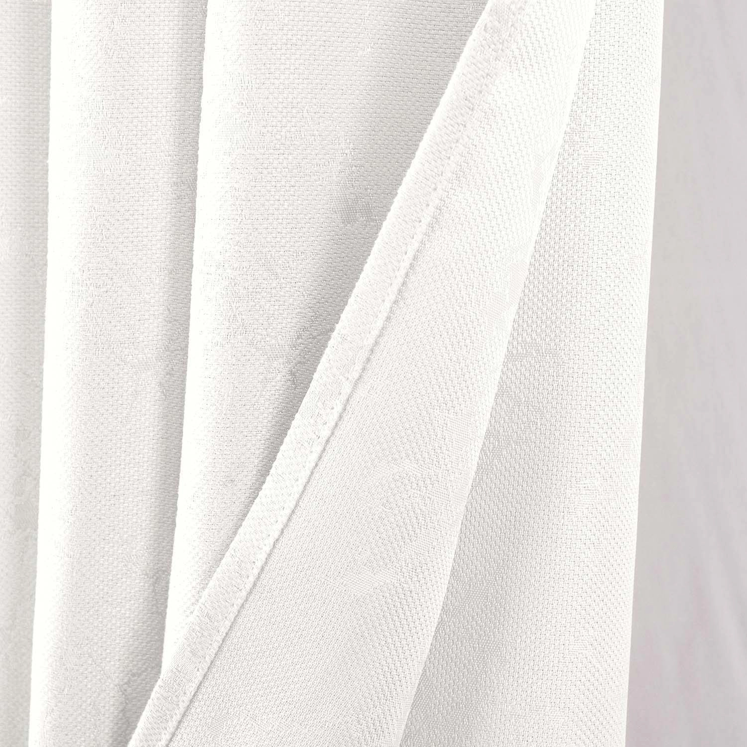 RT Designer Collection Cosmo Shimmer Jacquard Grommet Curtain Panel 54" x 84" White