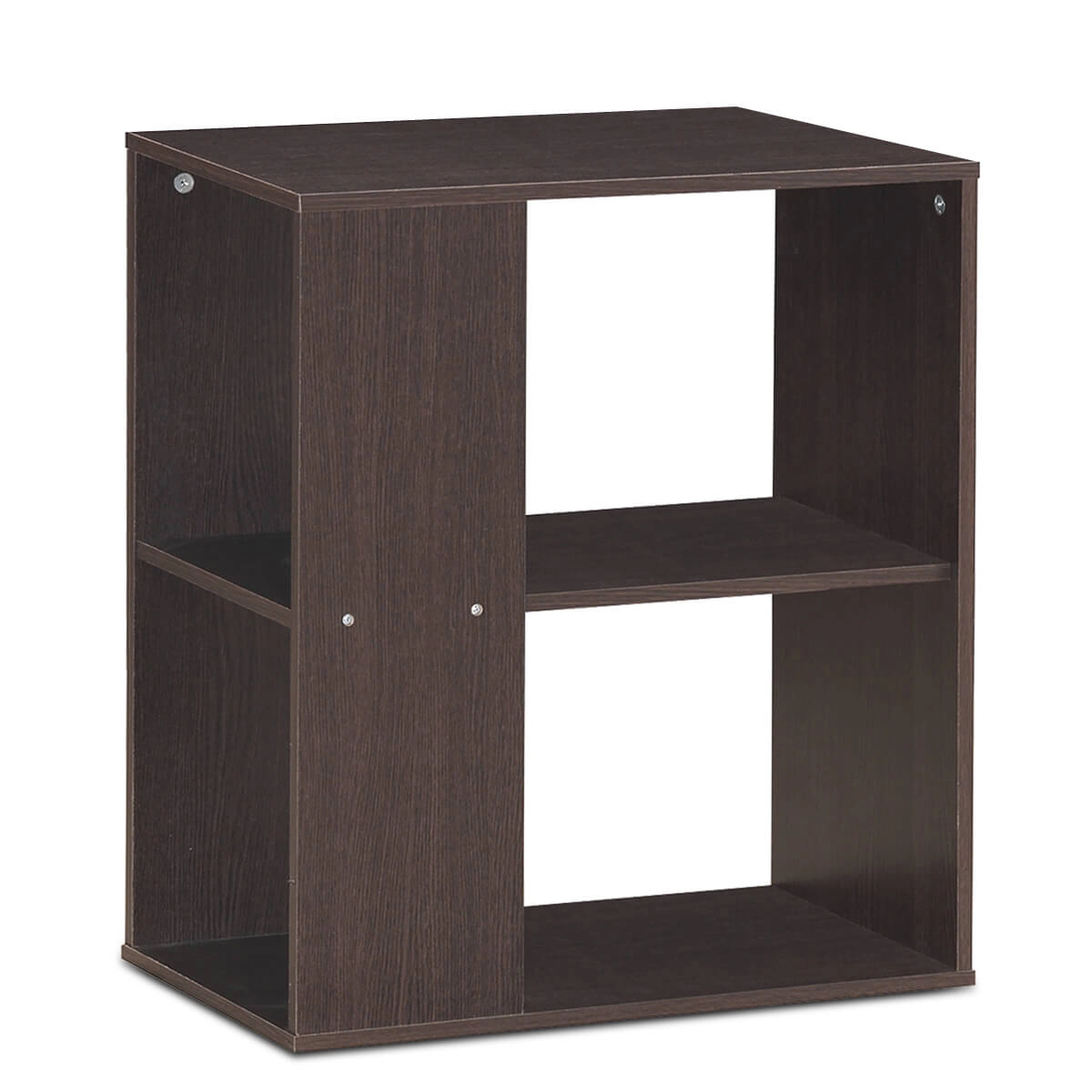 SUGIFT 3-Tier Side End Table with Open Storage Shelves 25-lb Capacity Brown