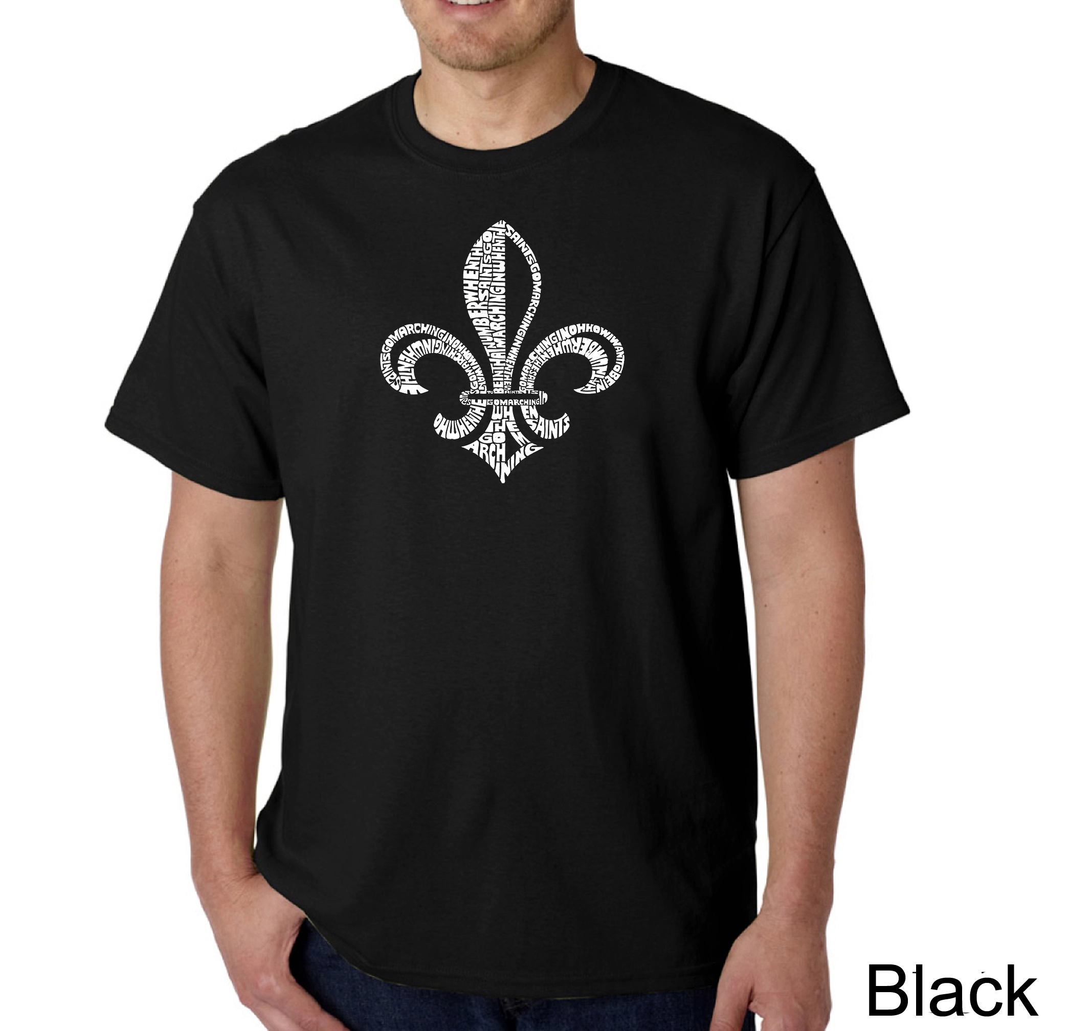 LA Pop Art Men's Fleur De Lis Word T-Shirt